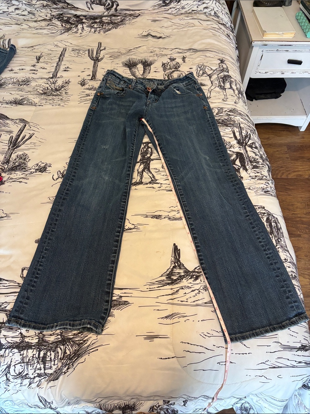Cowgirl Tuff Women’s Dark Blue Boot-Cut Jeans